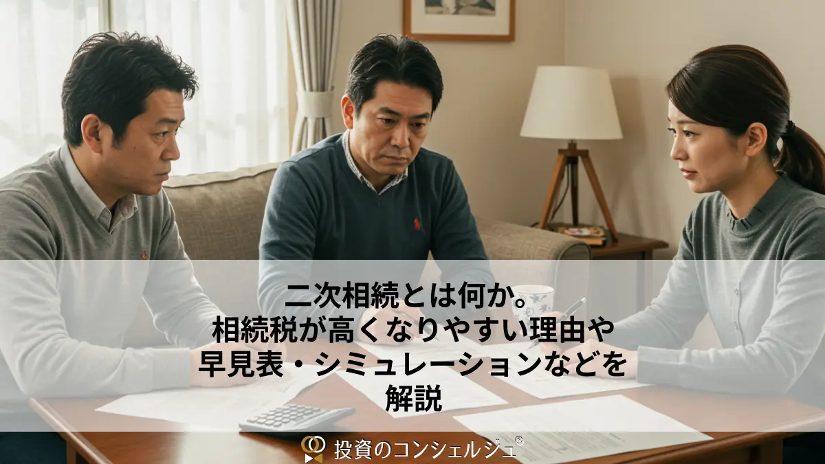 二次相続とは何か。相続税が高くなりやすい理由や早見表・シミュレーションなどを解説